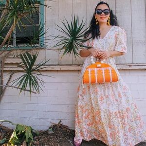 Soli&Sun THE ZOE Orange Woven Purse
